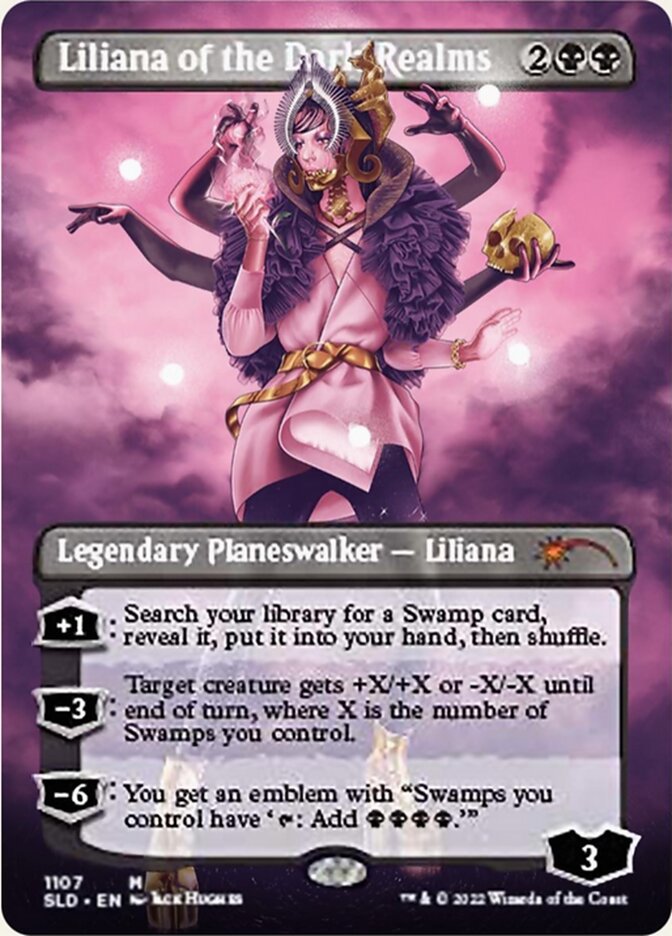 Liliana of the Dark Realms (Borderless) [Secret Lair Drop Series] MTG Single Magic: The Gathering    | Red Claw Gaming