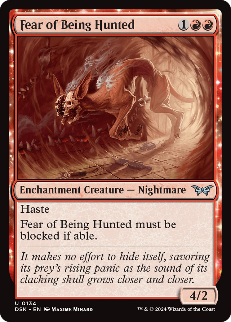 Fear of Being Hunted [Duskmourn: House of Horror] MTG Single Magic: The Gathering | Red Claw Gaming