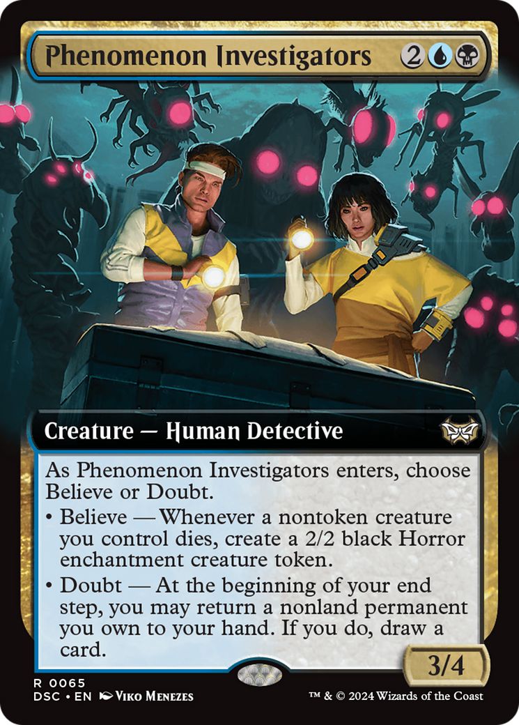 Phenomenon Investigators (Extended Art) [Duskmourn: House of Horror Commander] MTG Single Magic: The Gathering    | Red Claw Gaming