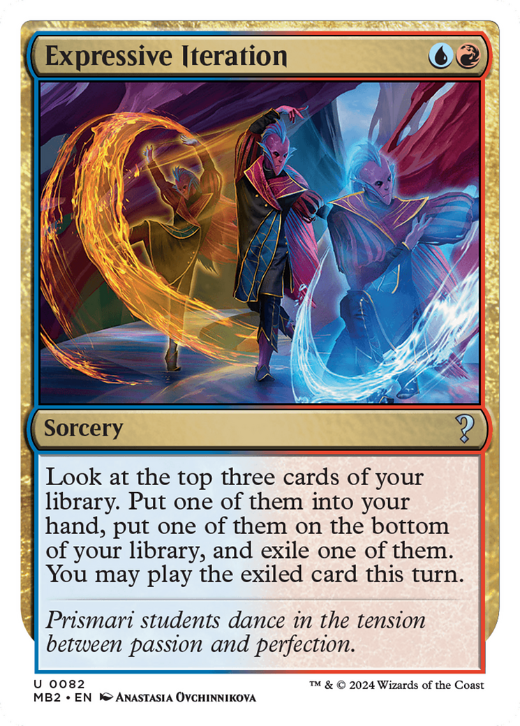 Expressive Iteration (White Border) [Mystery Booster 2] MTG Single Magic: The Gathering    | Red Claw Gaming