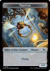 Thopter (0020) // Human Double-Sided Token [Murders at Karlov Manor Tokens] MTG Single Magic: The Gathering    | Red Claw Gaming
