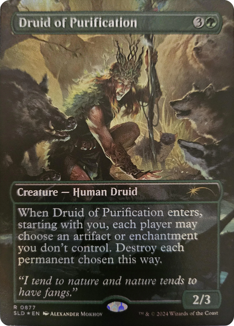 Druid of Purification (Rainbow Foil) [Secret Lair Drop Series] MTG Single Magic: The Gathering | Red Claw Gaming