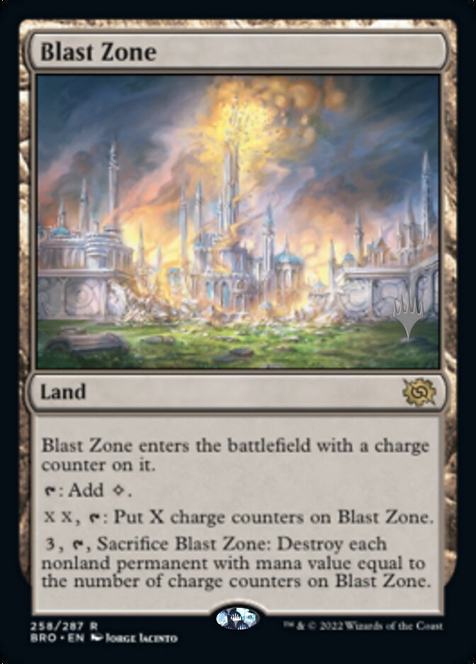 Blast Zone (Promo Pack) [The Brothers' War Promos] MTG Single Magic: The Gathering    | Red Claw Gaming