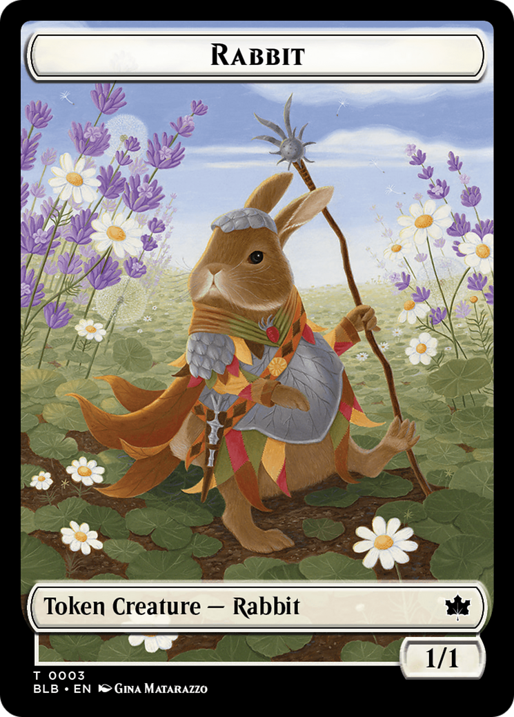 Rabbit // Rabbit Double-Sided Token [Bloomburrow Tokens] MTG Single Magic: The Gathering    | Red Claw Gaming