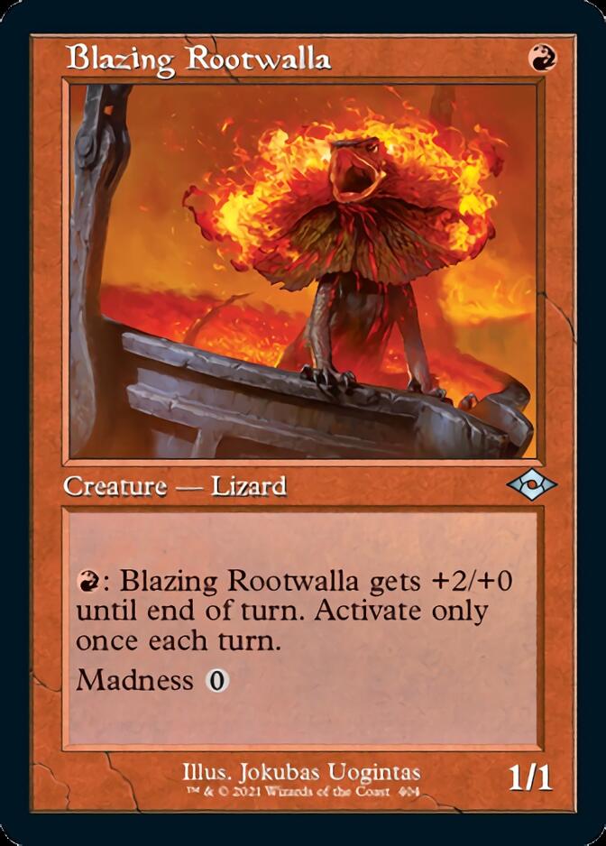 Blazing Rootwalla (Retro Foil Etched) [Modern Horizons 2] MTG Single Magic: The Gathering    | Red Claw Gaming