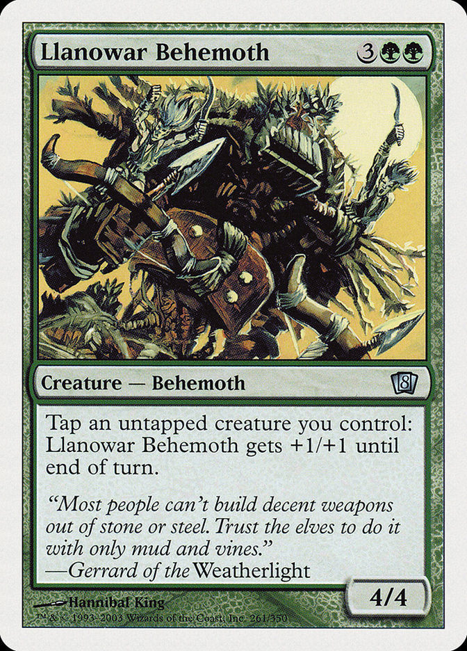 Llanowar Behemoth (8th Edition) [Oversize Cards] MTG Single Magic: The Gathering    | Red Claw Gaming