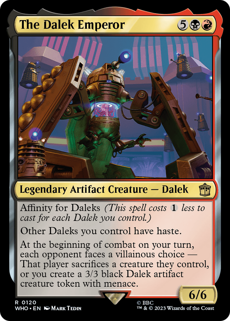 The Dalek Emperor (Extended Art) [Doctor Who] MTG Single Magic: The Gathering    | Red Claw Gaming