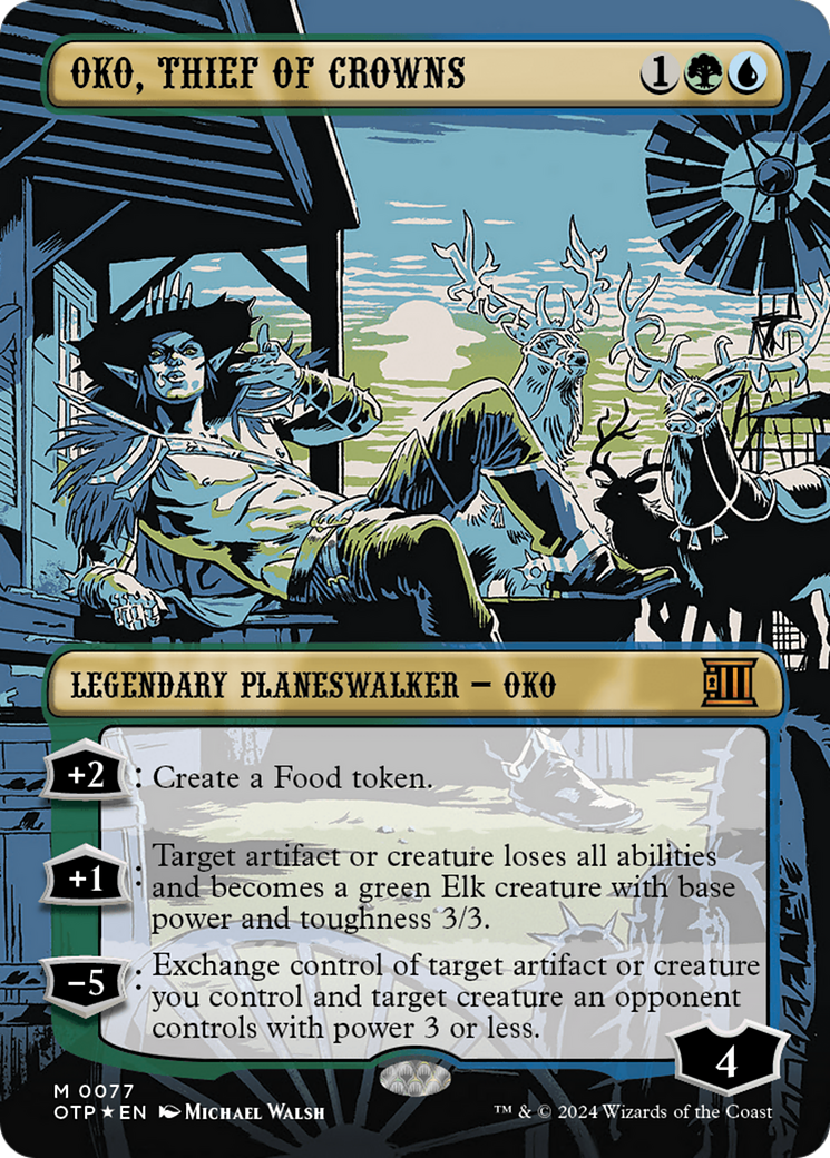 Oko, Thief of Crowns (Textured Foil) [Outlaws of Thunder Junction: Breaking News] MTG Single Magic: The Gathering    | Red Claw Gaming