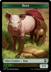 Boar (Ripple Foil) // Forest Dryad Double-Sided Token [Modern Horizons 3 Commander Tokens] MTG Single Magic: The Gathering    | Red Claw Gaming