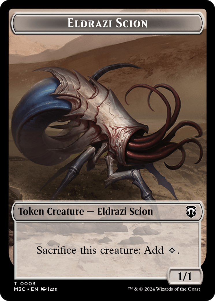 Eldrazi Spawn (Ripple Foil) // Eldrazi Scion Double-Sided Token [Modern Horizons 3 Commander Tokens] MTG Single Magic: The Gathering    | Red Claw Gaming