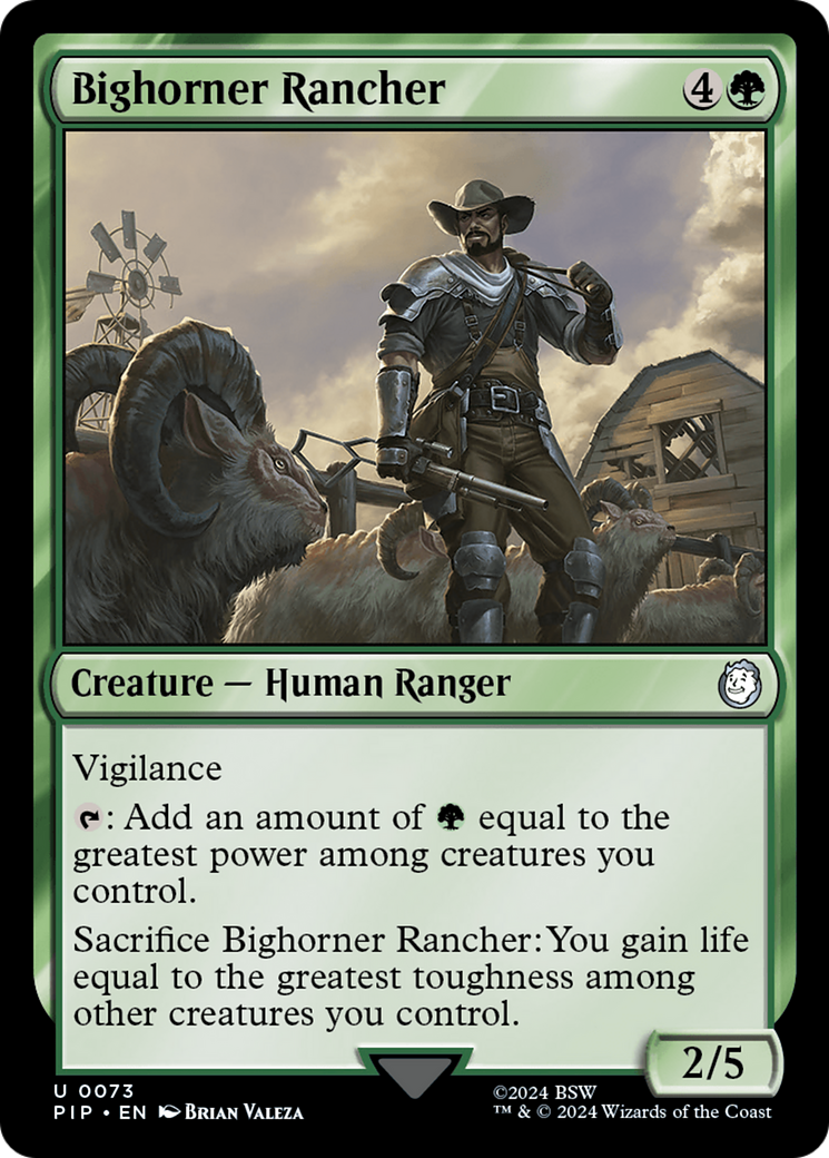 Bighorner Rancher [Fallout] MTG Single Magic: The Gathering    | Red Claw Gaming