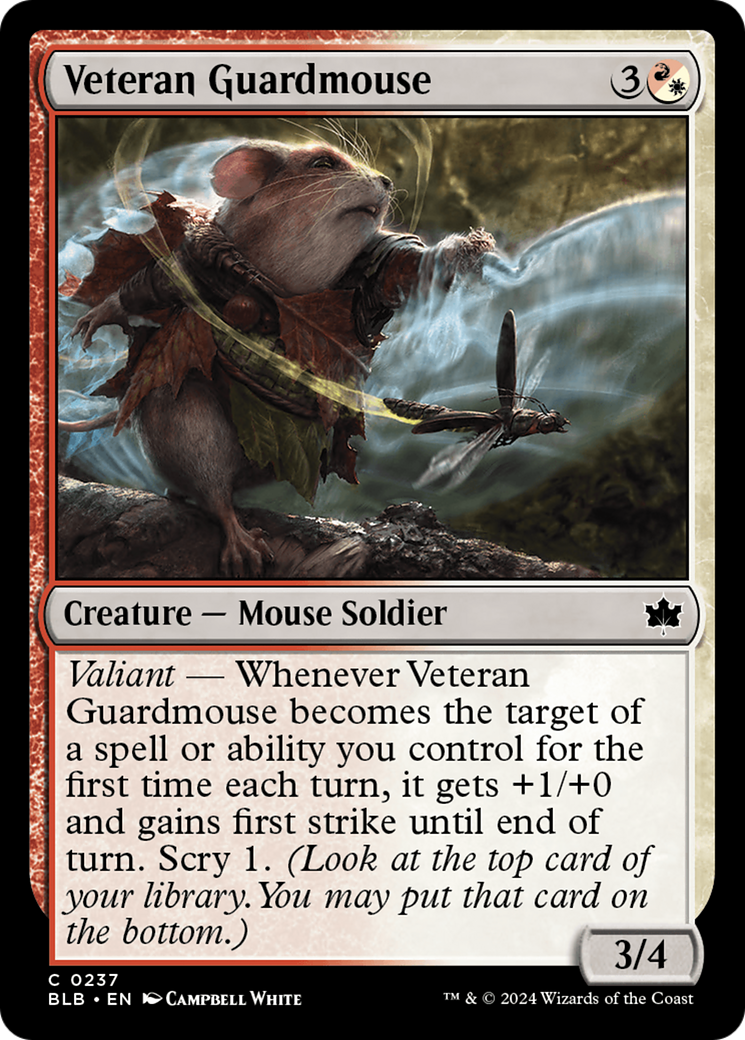 Veteran Guardmouse [Bloomburrow] MTG Single Magic: The Gathering    | Red Claw Gaming