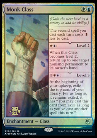 Monk Class [Dungeons & Dragons: Adventures in the Forgotten Realms Prerelease Promos] MTG Single Magic: The Gathering | Red Claw Gaming