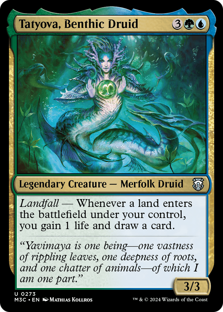 Tatyova, Benthic Druid (Ripple Foil) [Modern Horizons 3 Commander] MTG Single Magic: The Gathering    | Red Claw Gaming