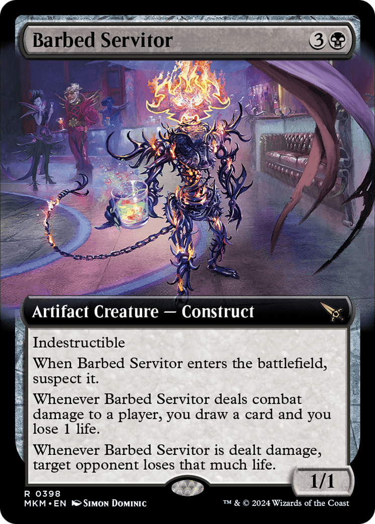 Barbed Servitor (Extended Art) [Murders at Karlov Manor] MTG Single Magic: The Gathering    | Red Claw Gaming