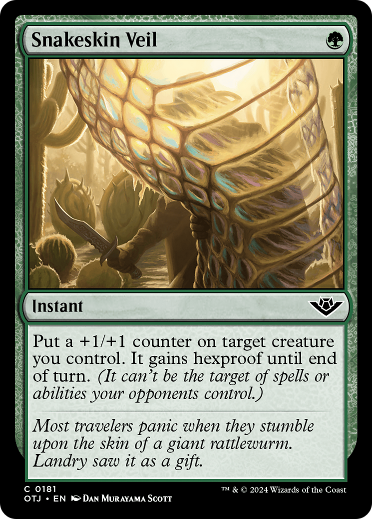 Snakeskin Veil [Outlaws of Thunder Junction] MTG Single Magic: The Gathering    | Red Claw Gaming