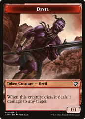 Devil // Boo Double-Sided Token [Dungeons & Dragons: Adventures in the Forgotten Realms Tokens] MTG Single Magic: The Gathering    | Red Claw Gaming