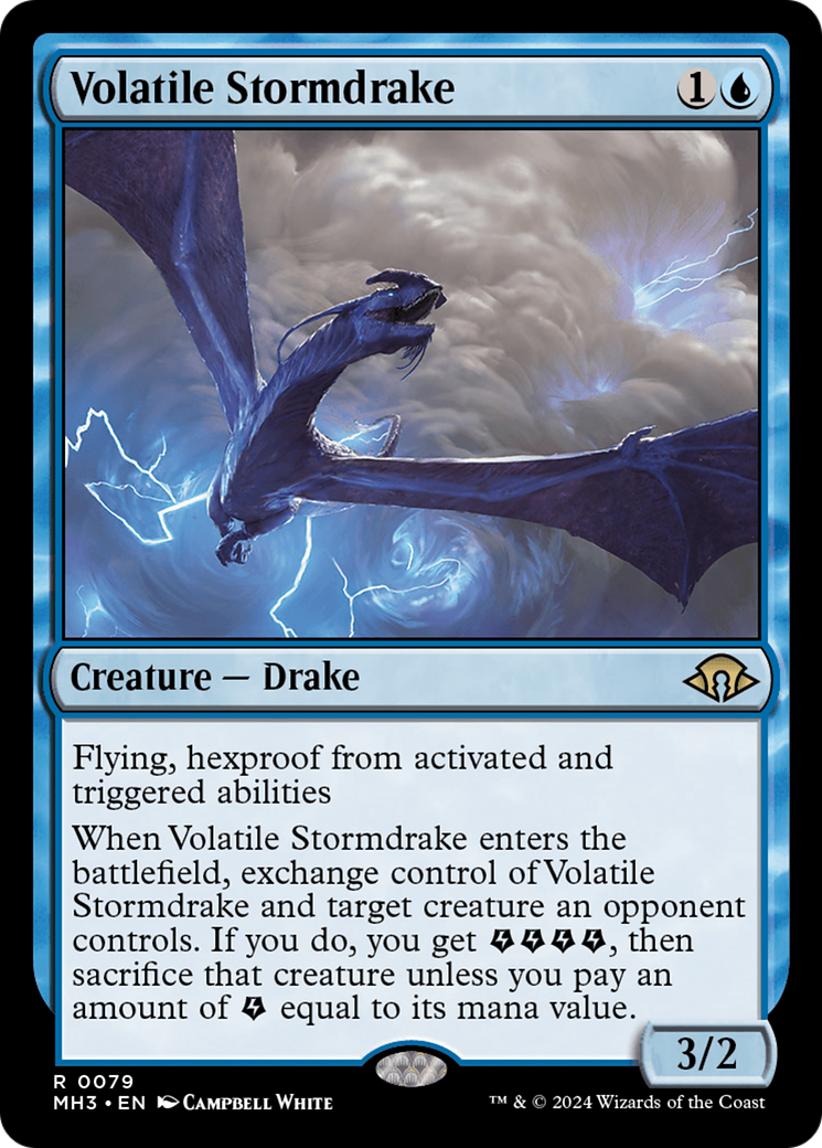 Volatile Stormdrake [Modern Horizons 3] MTG Single Magic: The Gathering    | Red Claw Gaming