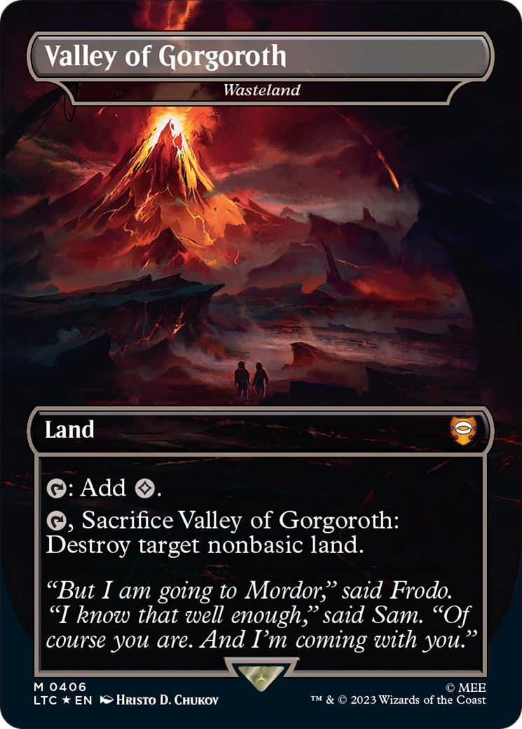 Valley of Gorgoroth - Wasteland (Surge Foil Realms and Relics) [The Lord of the Rings: Tales of Middle-Earth Commander] MTG Single Magic: The Gathering | Red Claw Gaming