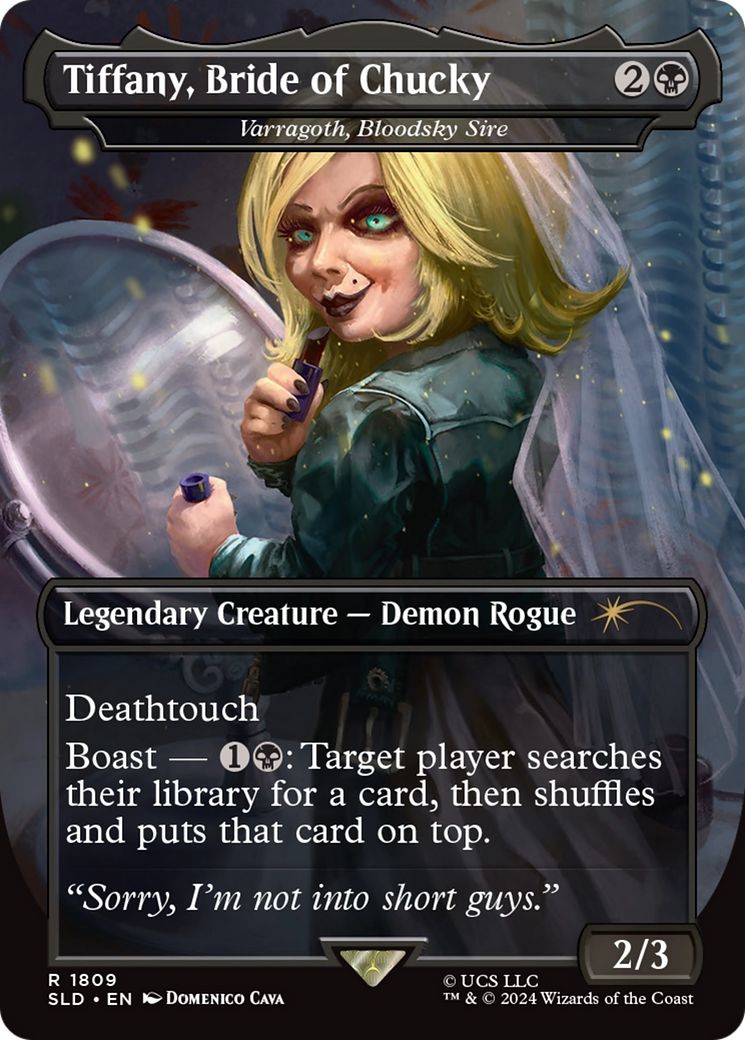 Tiffany, Bride of Chucky - Varragoth, Bloodsky Sire [Secret Lair Drop Series] MTG Single Magic: The Gathering    | Red Claw Gaming