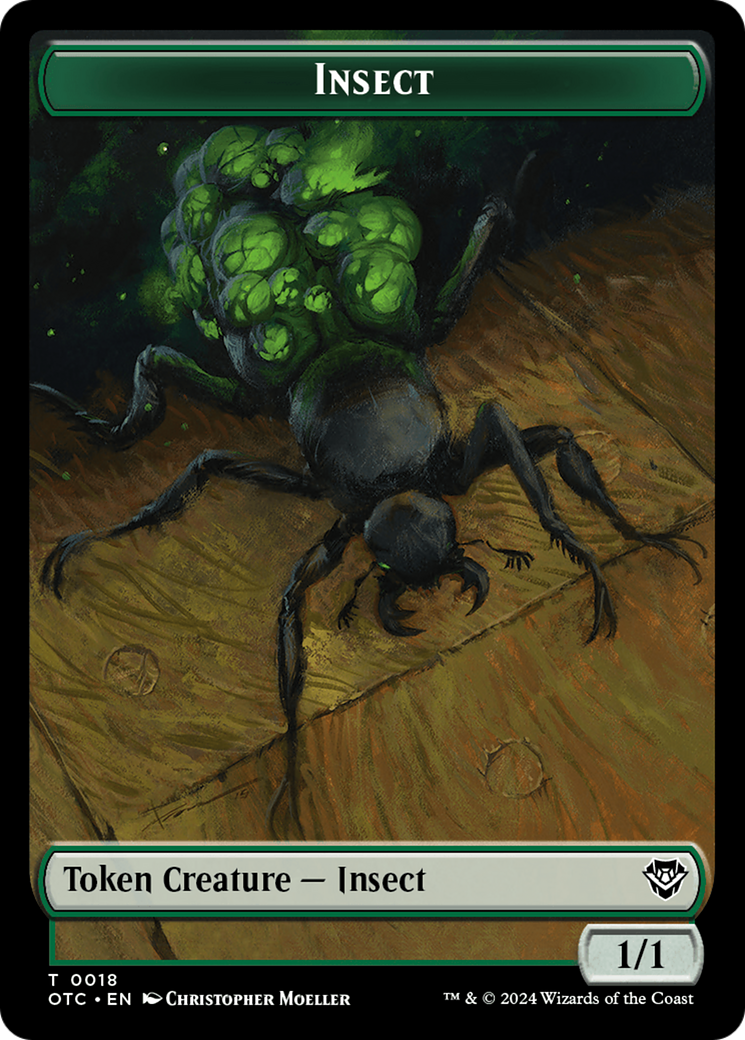 Insect // Elemental (0017) Double-Sided Token [Outlaws of Thunder Junction Commander Tokens] MTG Single Magic: The Gathering    | Red Claw Gaming