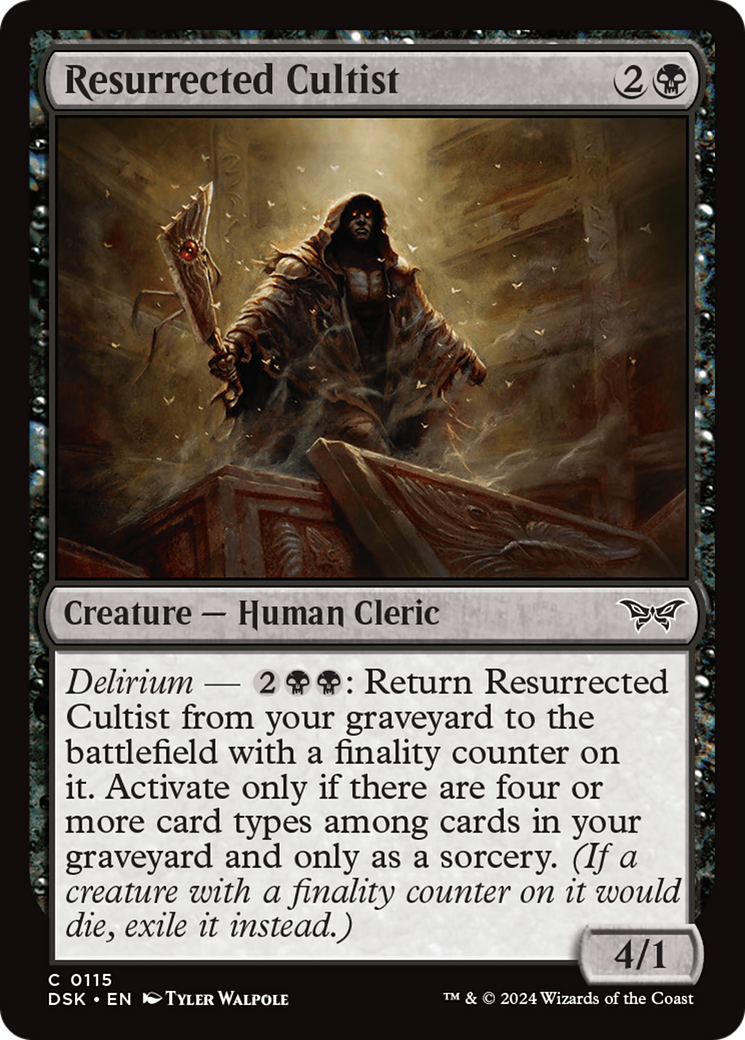 Resurrected Cultist [Duskmourn: House of Horror] MTG Single Magic: The Gathering | Red Claw Gaming