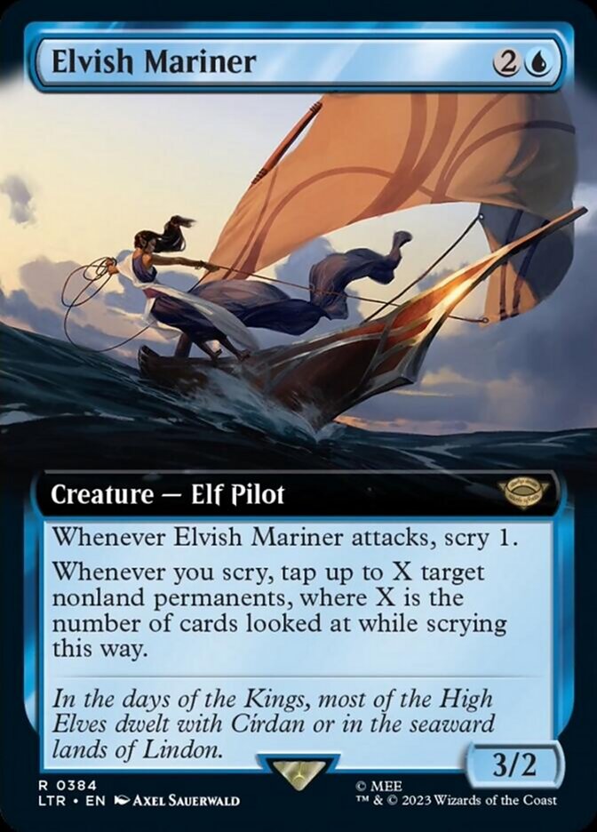 Elvish Mariner (Extended Art) [The Lord of the Rings: Tales of Middle-Earth] MTG Single Magic: The Gathering | Red Claw Gaming