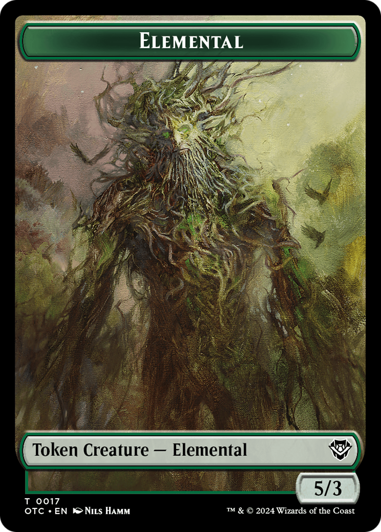 Insect // Elemental (0017) Double-Sided Token [Outlaws of Thunder Junction Commander Tokens] MTG Single Magic: The Gathering    | Red Claw Gaming