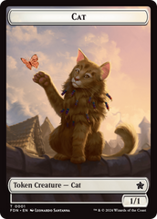 Cat (0001) // Cat (0002) Doubled-Sided Token [Foundations Tokens] | Red Claw Gaming