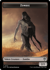 Zombie // Ox Warrior Double-Sided Token [Outlaws of Thunder Junction Commander Tokens] MTG Single Magic: The Gathering    | Red Claw Gaming