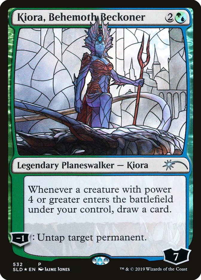 Kiora, Behemoth Beckoner (Stained Glass) [Secret Lair Drop Promos] MTG Single Magic: The Gathering    | Red Claw Gaming