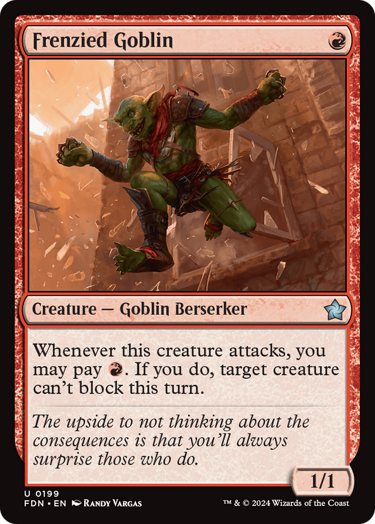 Frenzied Goblin [Foundations] MTG Single Magic: The Gathering    | Red Claw Gaming