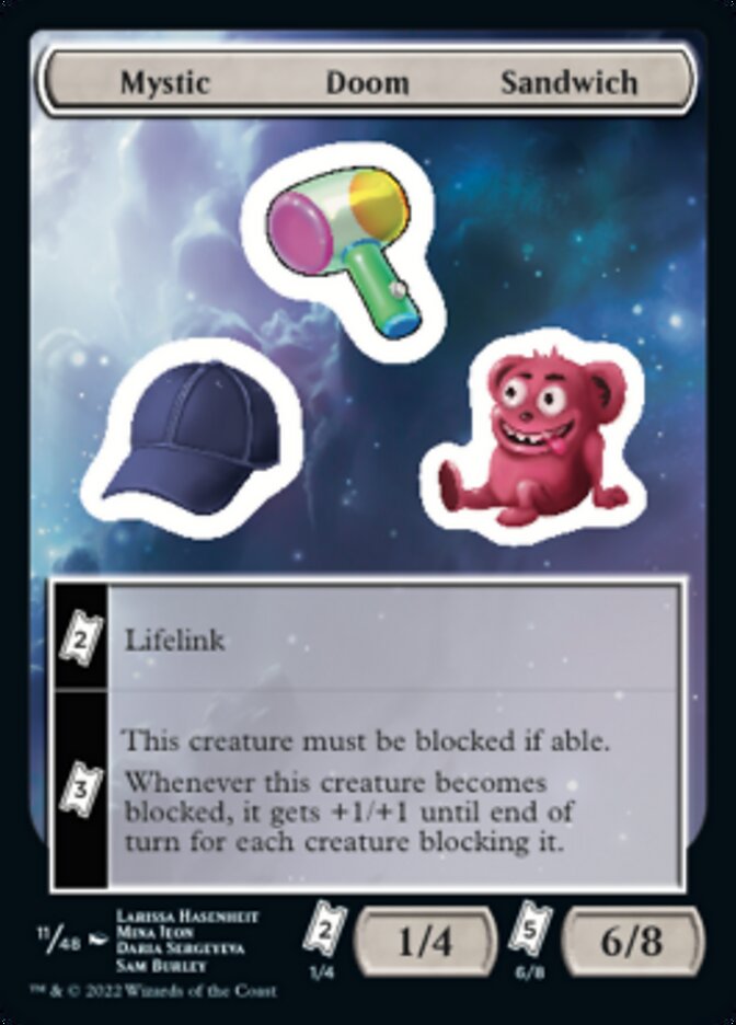 Mystic Doom Sandwich [Unfinity Stickers] MTG Single Magic: The Gathering    | Red Claw Gaming