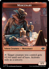 Mercenary // Food (0004) Double-Sided Token [Outlaws of Thunder Junction Tokens] MTG Single Magic: The Gathering    | Red Claw Gaming