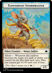 Rabbit // Flowerfoot Swordmaster Double-Sided Token [Bloomburrow Tokens] MTG Single Magic: The Gathering    | Red Claw Gaming