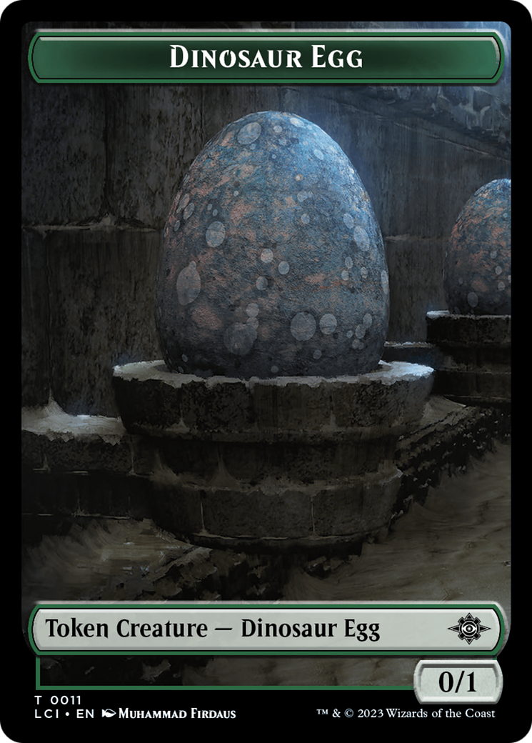 Dinosaur Egg // Dinosaur (0010) Double-Sided Token [The Lost Caverns of Ixalan Tokens] MTG Single Magic: The Gathering    | Red Claw Gaming