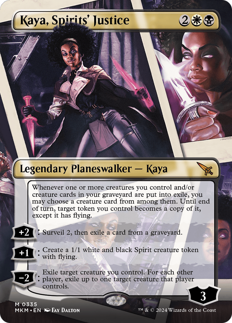 Kaya, Spirits' Justice (Borderless) [Murders at Karlov Manor] MTG Single Magic: The Gathering    | Red Claw Gaming