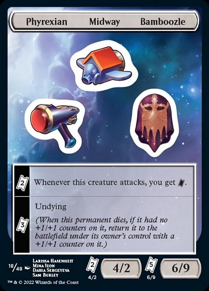 Phyrexian Midway Bamboozle [Unfinity Stickers] MTG Single Magic: The Gathering    | Red Claw Gaming