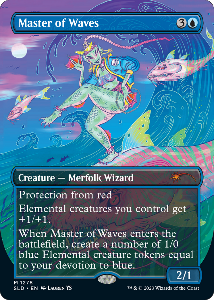 Master of Waves (Borderless) [Secret Lair Drop Series] MTG Single Magic: The Gathering    | Red Claw Gaming