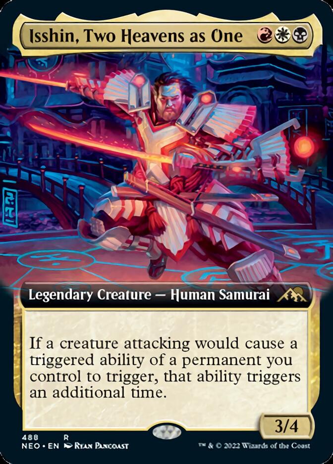 Isshin, Two Heavens as One (Extended Art) [Kamigawa: Neon Dynasty] MTG Single Magic: The Gathering    | Red Claw Gaming