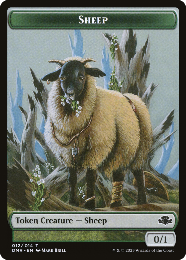 Sheep Token [Dominaria Remastered Tokens] MTG Single Magic: The Gathering    | Red Claw Gaming