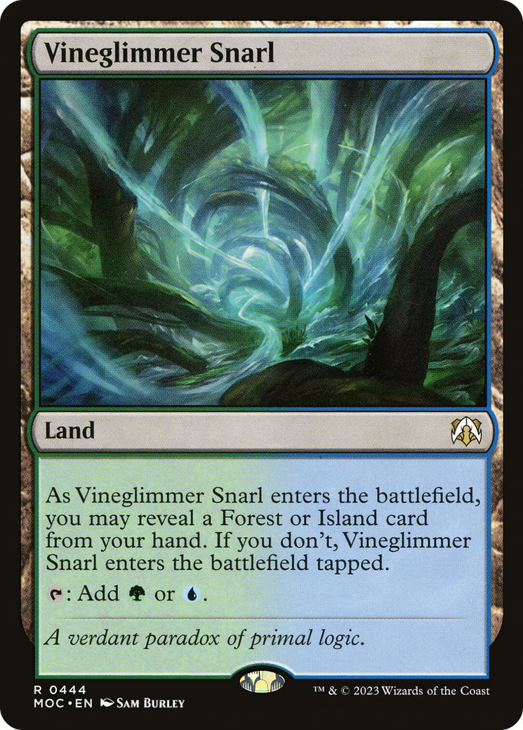 Vineglimmer Snarl [March of the Machine Commander] MTG Single Magic: The Gathering    | Red Claw Gaming