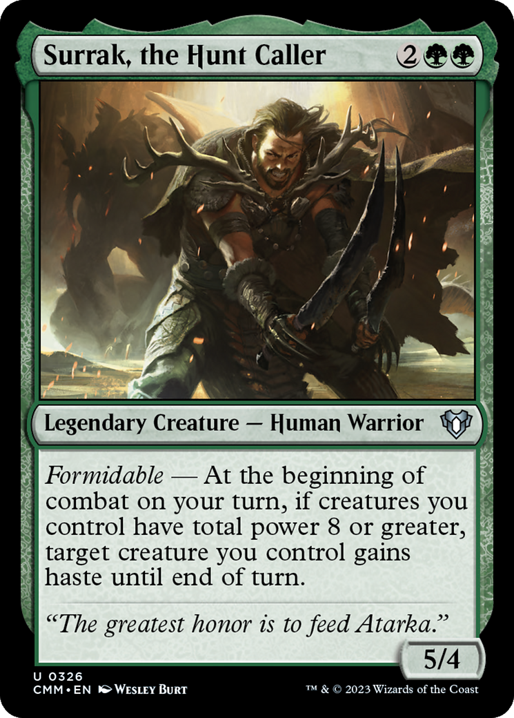 Surrak, the Hunt Caller [Commander Masters] MTG Single Magic: The Gathering    | Red Claw Gaming