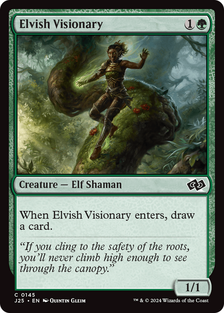 Elvish Visionary [Foundations Jumpstart] MTG Single Magic: The Gathering    | Red Claw Gaming