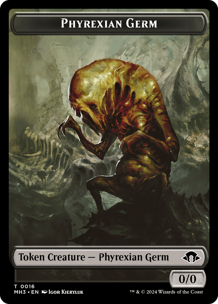 Phyrexian Germ // Emblem - Tamiyo, Seasoned Scholar Double-Sided Token [Modern Horizons 3 Tokens] MTG Single Magic: The Gathering    | Red Claw Gaming