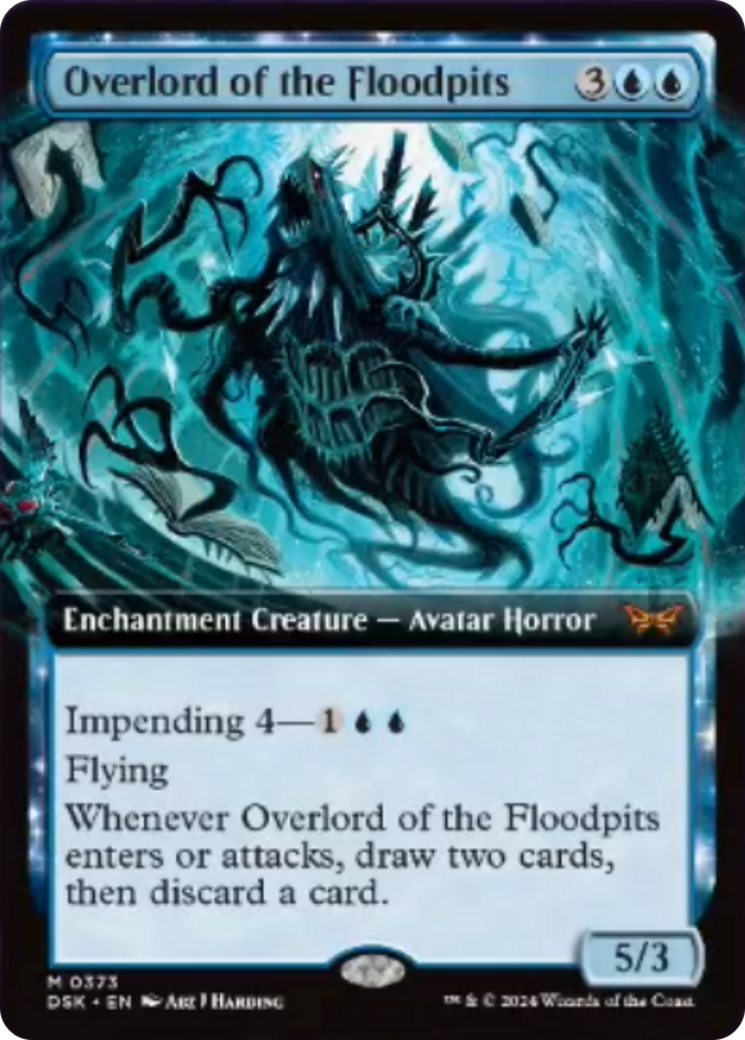 Overlord of the Floodpits (Extended Art) [Duskmourn: House of Horror] MTG Single Magic: The Gathering    | Red Claw Gaming