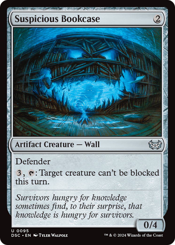 Suspicious Bookcase [Duskmourn: House of Horror Commander] MTG Single Magic: The Gathering    | Red Claw Gaming