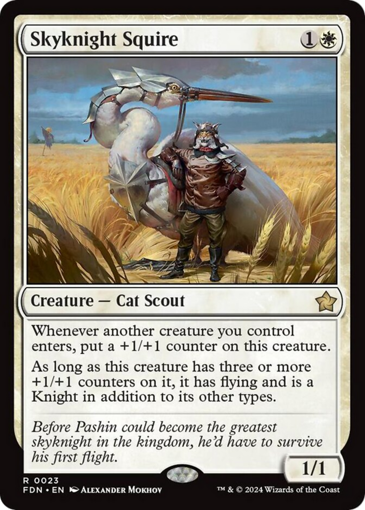 Skyknight Squire [Foundations] MTG Single Magic: The Gathering    | Red Claw Gaming