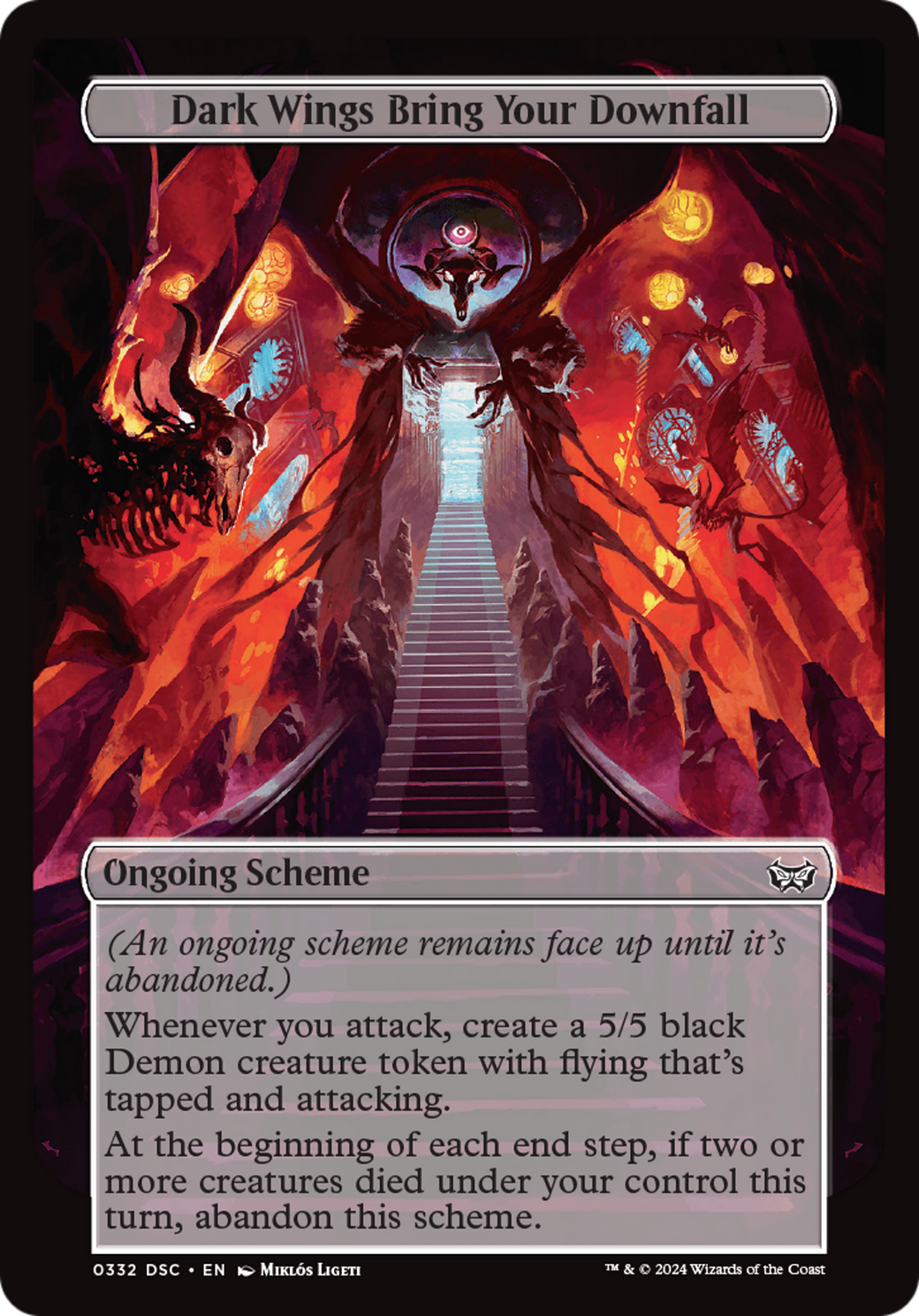 Dark Wings Bring Your Downfall (Full Art) [Duskmourn: House of Horror Commander] MTG Single Magic: The Gathering    | Red Claw Gaming