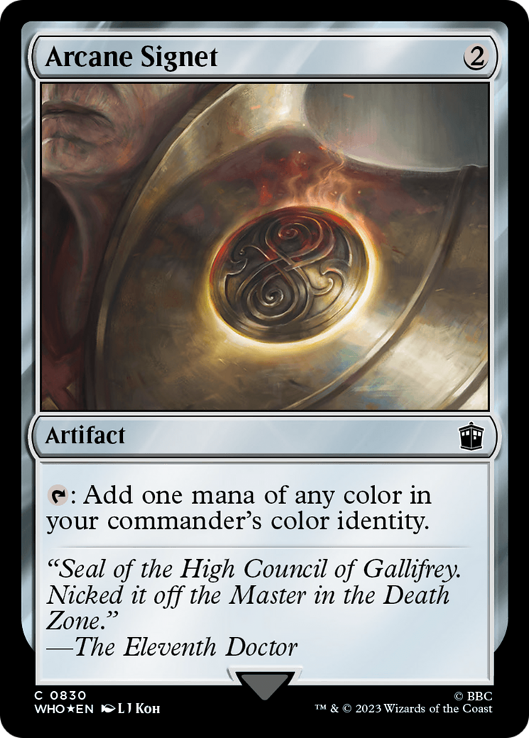 Arcane Signet (Surge Foil) [Doctor Who] MTG Single Magic: The Gathering    | Red Claw Gaming